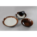 16pcs crackle and tiger skin glaze stoneware dinner set